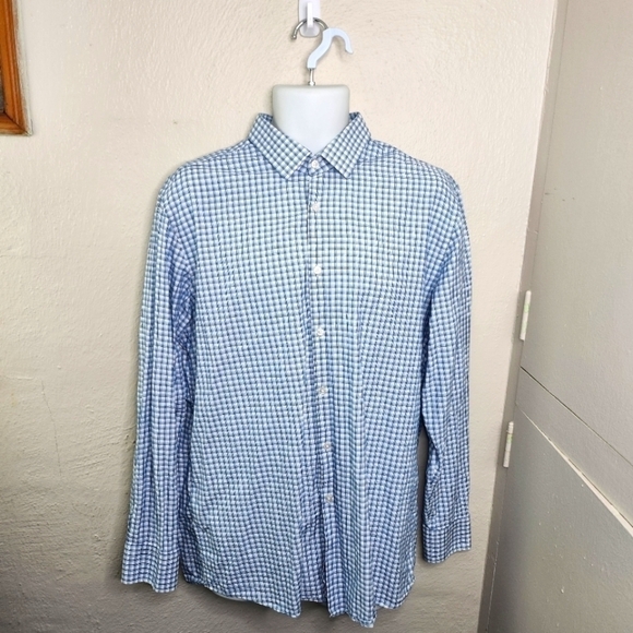 Hugo Boss Sharp Fit Long Sleeve Button Down Shirt Men Size 17 - Picture 1 of 10